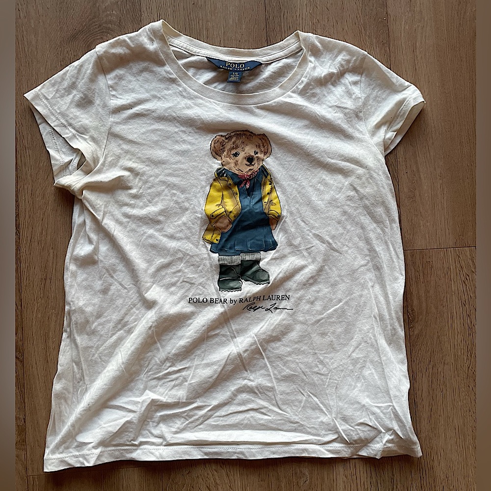 RALPH LAUREN KIDS Polo Bear T-Shirt L (12-14) | Closet Label #99.)